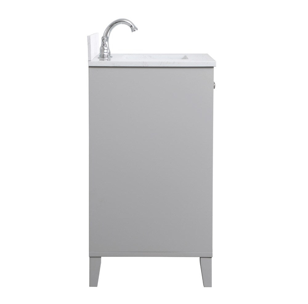 Elegant Furniture & Lighting - Sommerville 30 inch Single Bathroom Vanity in Grey with Backsplash - VF18030GR-BS veiw 7