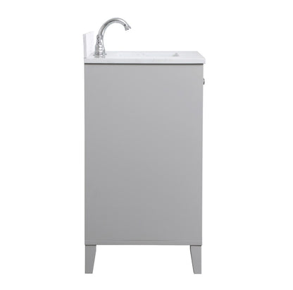 Elegant Furniture & Lighting - Sommerville 30 inch Single Bathroom Vanity in Grey with Backsplash - VF18030GR-BS veiw 7