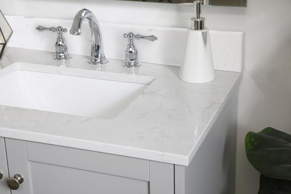 Elegant Furniture & Lighting - Sommerville 30 inch Single Bathroom Vanity in Grey with Backsplash - VF18030GR-BS veiw 10