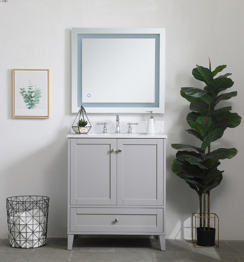 Elegant Furniture & Lighting - Sommerville 30 inch Single Bathroom Vanity in Grey with Backsplash - VF18030GR-BS veiw 12