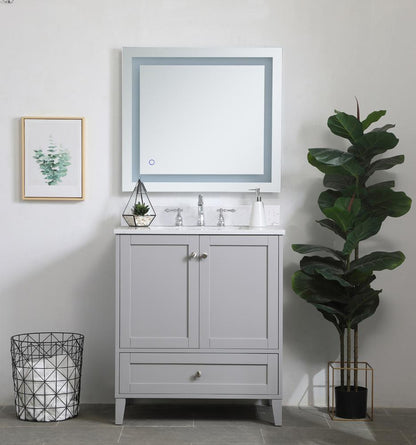 Elegant Furniture & Lighting - Sommerville 30 inch Single Bathroom Vanity in Grey with Backsplash - VF18030GR-BS veiw 12