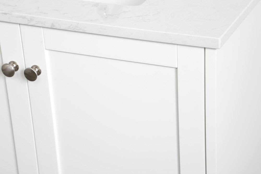 Elegant Furniture & Lighting - Sommerville 30 inch Single Bathroom Vanity in White with Backsplash - VF18030WH-BS veiw 5