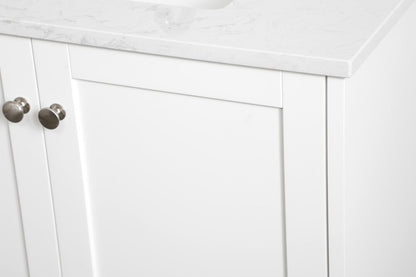 Elegant Furniture & Lighting - Sommerville 30 inch Single Bathroom Vanity in White with Backsplash - VF18030WH-BS veiw 5