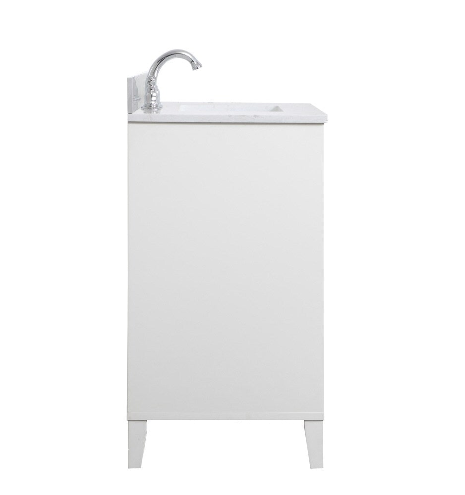 Elegant Furniture & Lighting - Sommerville 30 inch Single Bathroom Vanity in White with Backsplash - VF18030WH-BS veiw 7