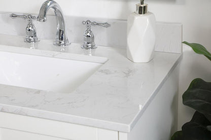 Elegant Furniture & Lighting - Sommerville 30 inch Single Bathroom Vanity in White with Backsplash - VF18030WH-BS veiw 10
