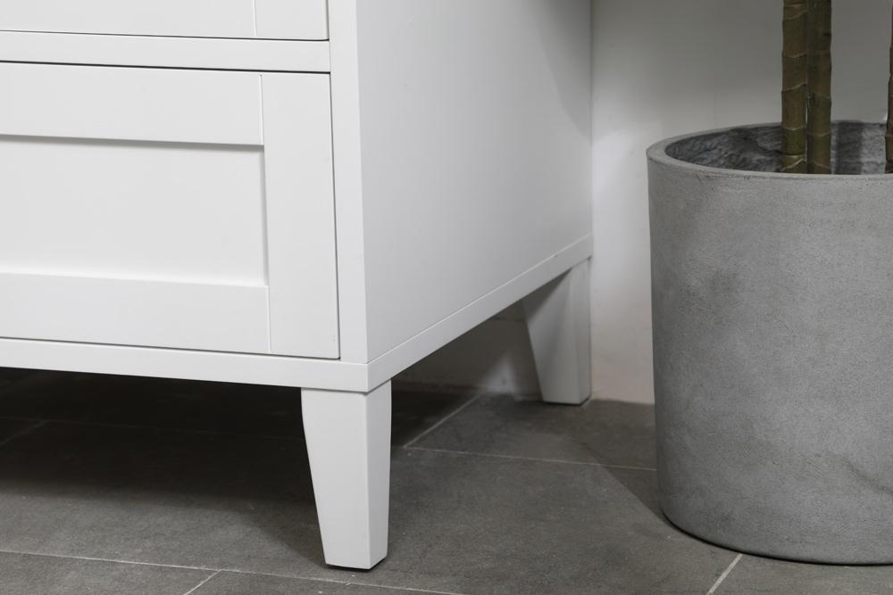 Elegant Furniture & Lighting - Sommerville 30 inch Single Bathroom Vanity in White with Backsplash - VF18030WH-BS veiw 11