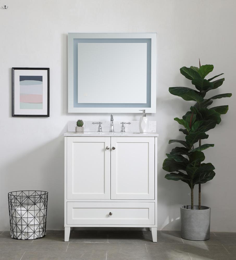 Elegant Furniture & Lighting - Sommerville 30 inch Single Bathroom Vanity in White with Backsplash - VF18030WH-BS veiw 12