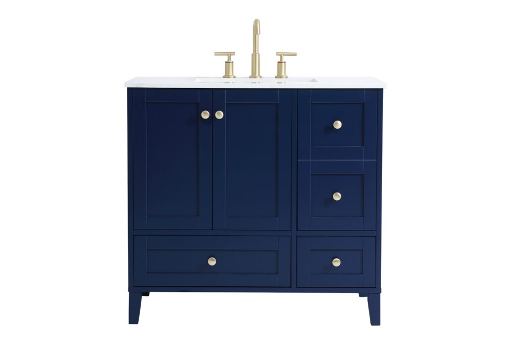 Elegant Furniture & Lighting - Sommerville 36 inch Single Bathroom Vanity in Blue - VF18036BL veiw 1