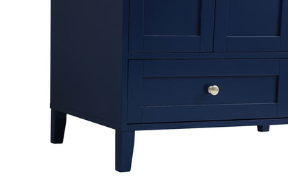 Elegant Furniture & Lighting - Sommerville 36 inch Single Bathroom Vanity in Blue with Backsplash - VF18036BL-BS veiw 5