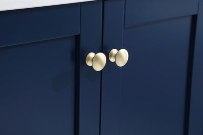 Elegant Furniture & Lighting - Sommerville 36 inch Single Bathroom Vanity in Blue with Backsplash - VF18036BL-BS veiw 6