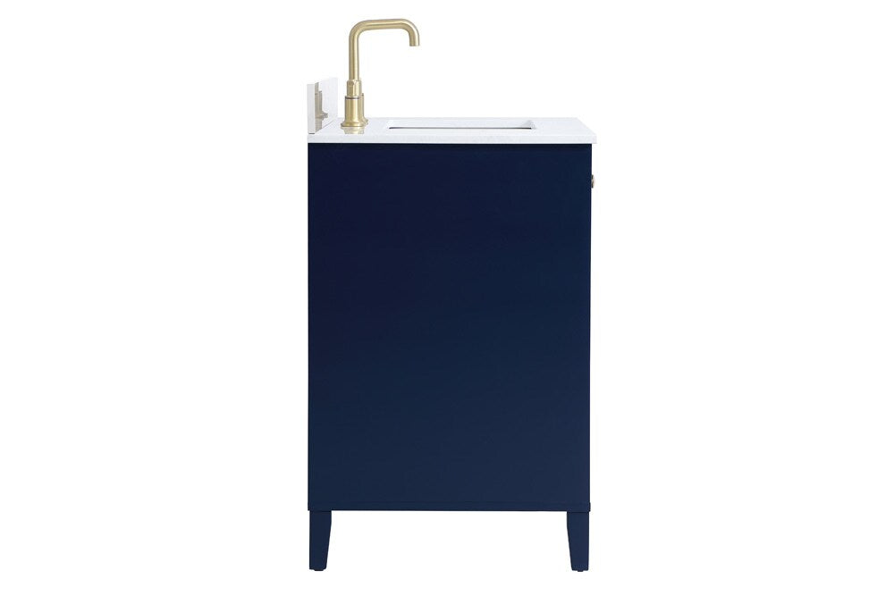 Elegant Furniture & Lighting - Sommerville 36 inch Single Bathroom Vanity in Blue with Backsplash - VF18036BL-BS veiw 7