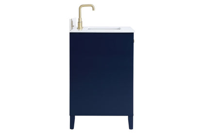 Elegant Furniture & Lighting - Sommerville 36 inch Single Bathroom Vanity in Blue with Backsplash - VF18036BL-BS veiw 7