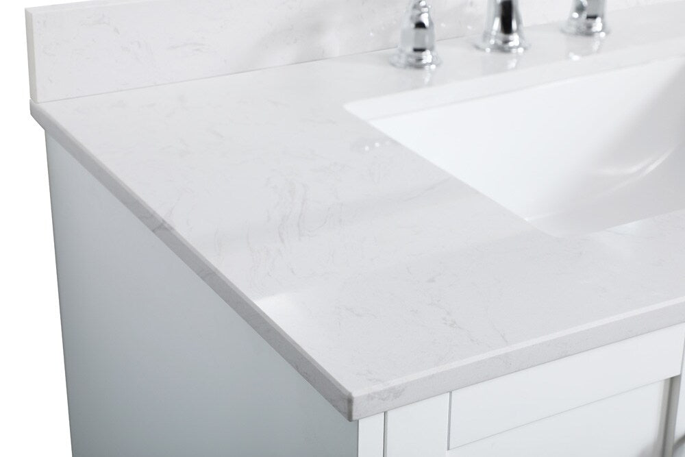 Elegant Furniture & Lighting - Sommerville 36 inch Single Bathroom Vanity in White with Backsplash - VF18036WH-BS veiw 5