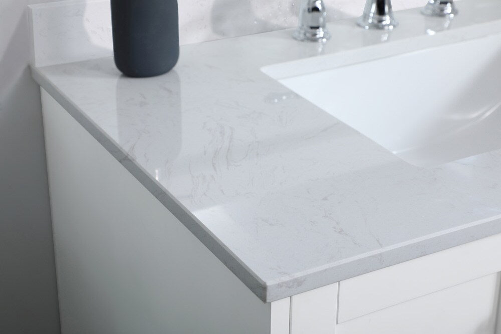 Elegant Furniture & Lighting - Sommerville 36 inch Single Bathroom Vanity in White with Backsplash - VF18036WH-BS veiw 10