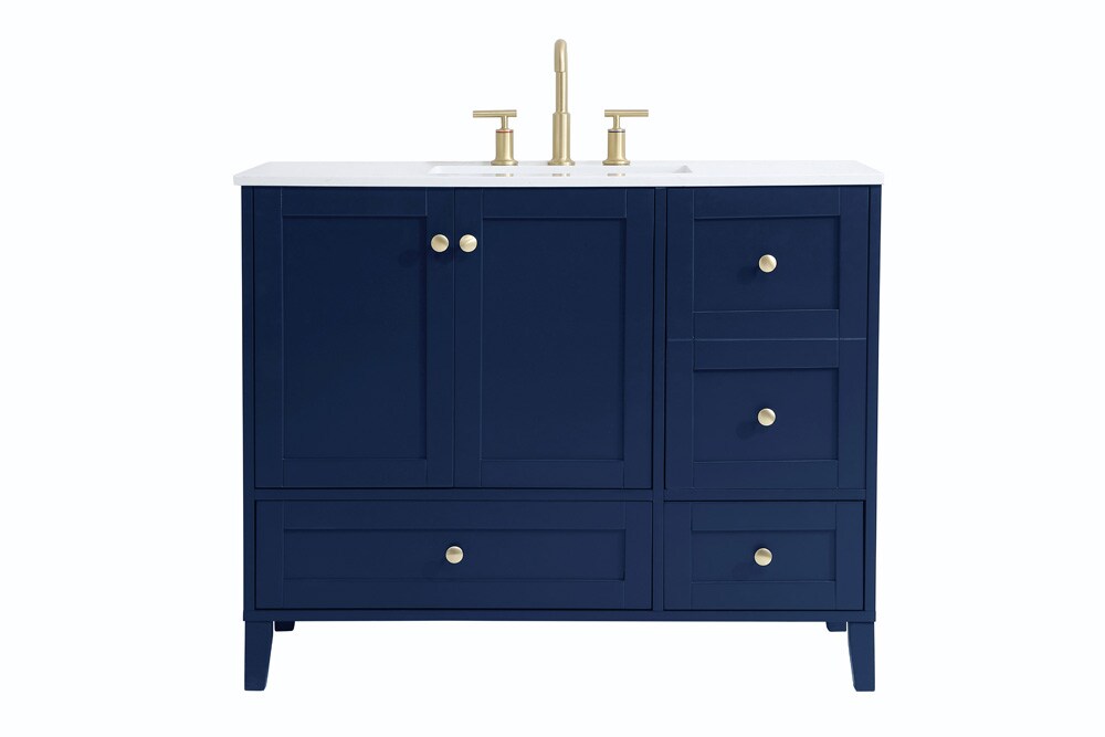 Elegant Furniture & Lighting - Sommerville 42 inch Single Bathroom Vanity in Blue - VF18042BL veiw 1