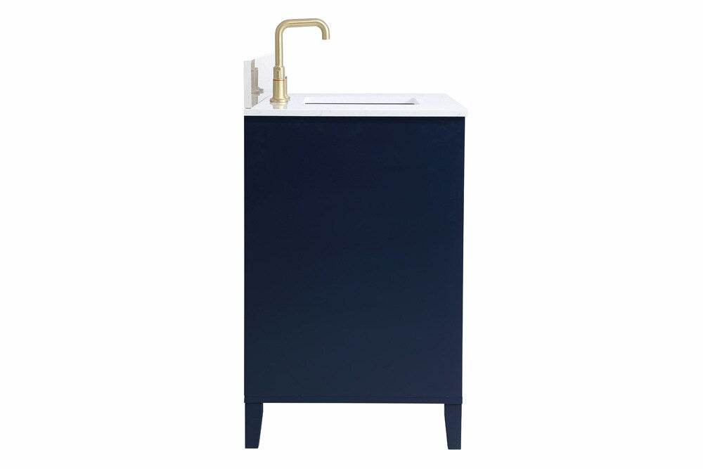 Elegant Furniture & Lighting - Sommerville 42 inch Single Bathroom Vanity in Blue with Backsplash - VF18042BL-BS veiw 7