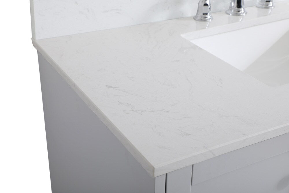 Elegant Furniture & Lighting - Sommerville 42 inch Single Bathroom Vanity in Grey with Backsplash - VF18042GR-BS veiw 5