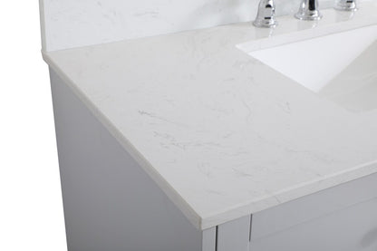Elegant Furniture & Lighting - Sommerville 42 inch Single Bathroom Vanity in Grey with Backsplash - VF18042GR-BS veiw 5