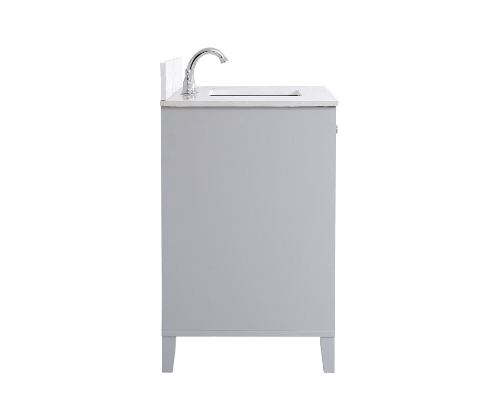 Elegant Furniture & Lighting - Sommerville 42 inch Single Bathroom Vanity in Grey with Backsplash - VF18042GR-BS veiw 7
