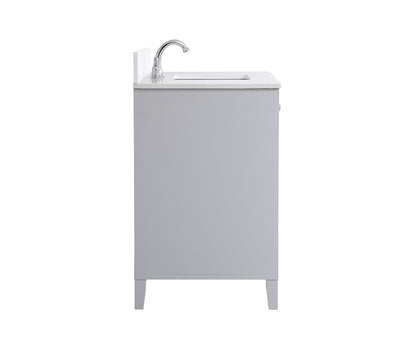 Elegant Furniture & Lighting - Sommerville 42 inch Single Bathroom Vanity in Grey with Backsplash - VF18042GR-BS veiw 7