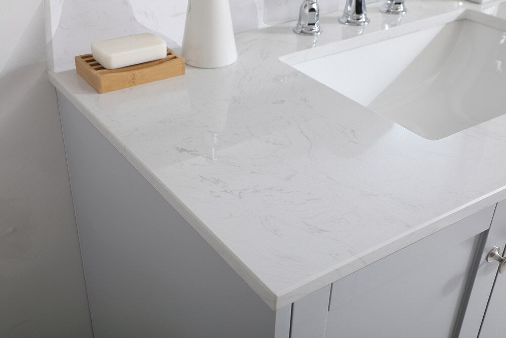 Elegant Furniture & Lighting - Sommerville 42 inch Single Bathroom Vanity in Grey with Backsplash - VF18042GR-BS veiw 10