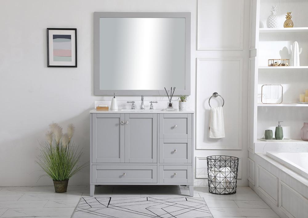 Elegant Furniture & Lighting - Sommerville 42 inch Single Bathroom Vanity in Grey with Backsplash - VF18042GR-BS veiw 13