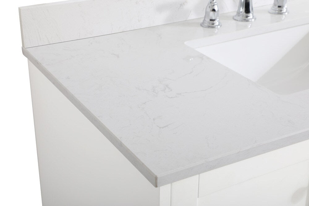 Elegant Furniture & Lighting - Sommerville 42 inch Single Bathroom Vanity in White with Backsplash - VF18042WH-BS veiw 5