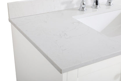Elegant Furniture & Lighting - Sommerville 42 inch Single Bathroom Vanity in White with Backsplash - VF18042WH-BS veiw 5