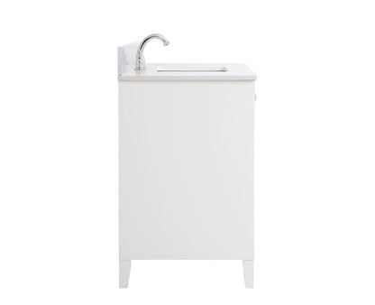 Elegant Furniture & Lighting - Sommerville 42 inch Single Bathroom Vanity in White with Backsplash - VF18042WH-BS veiw 7