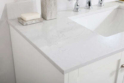 Elegant Furniture & Lighting - Sommerville 42 inch Single Bathroom Vanity in White with Backsplash - VF18042WH-BS veiw 10