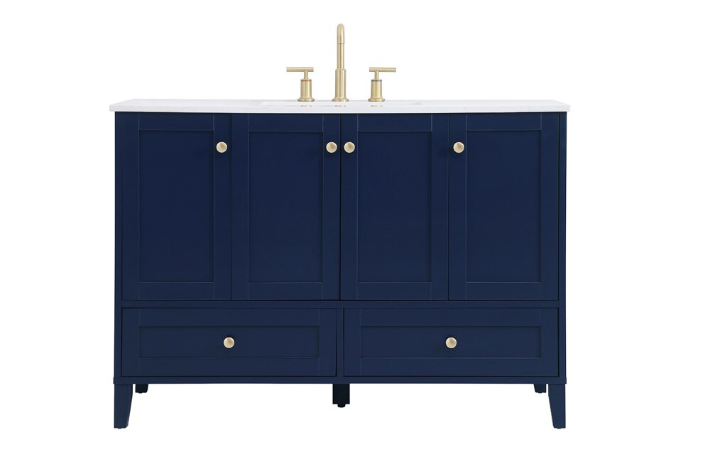 Elegant Furniture & Lighting - Sommerville 48 inch Single Bathroom Vanity in Blue - VF18048BL veiw 1