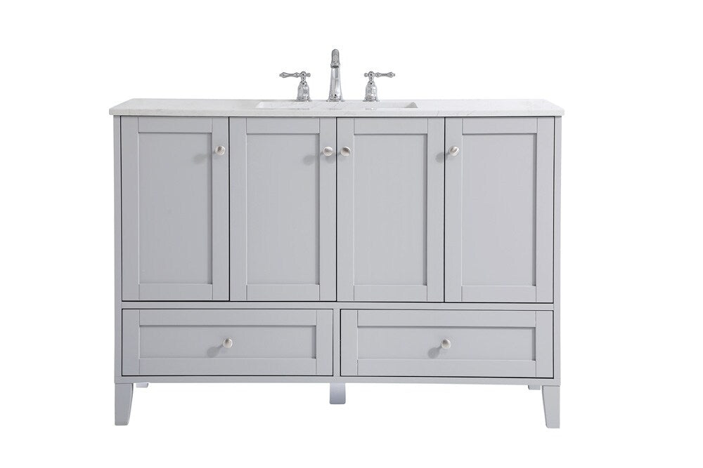 Elegant Furniture & Lighting - Sommerville 48 inch Single Bathroom Vanity in Grey - VF18048GR veiw 1