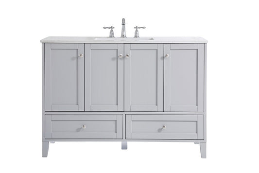 Elegant Furniture & Lighting - Sommerville 48 inch Single Bathroom Vanity in Grey - VF18048GR veiw 1