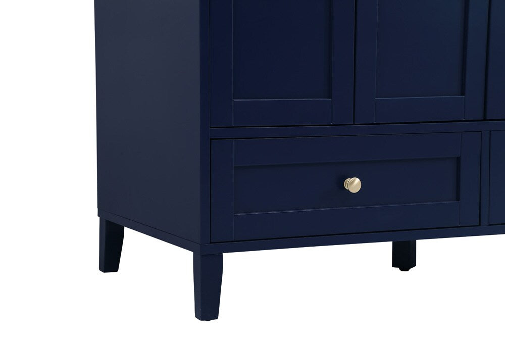 Elegant Furniture & Lighting - Sommerville 48 inch Single Bathroom Vanity in Blue with Backsplash - VF18048BL-BS veiw 5