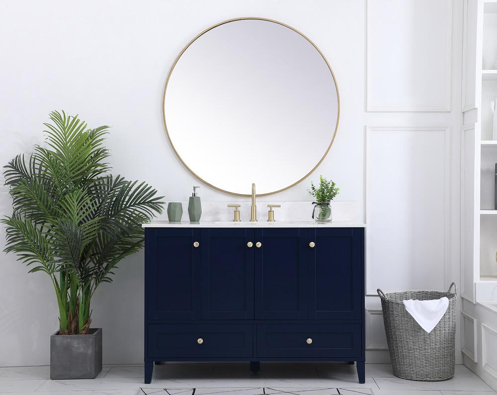 Elegant Furniture & Lighting - Sommerville 48 inch Single Bathroom Vanity in Blue with Backsplash - VF18048BL-BS veiw 10