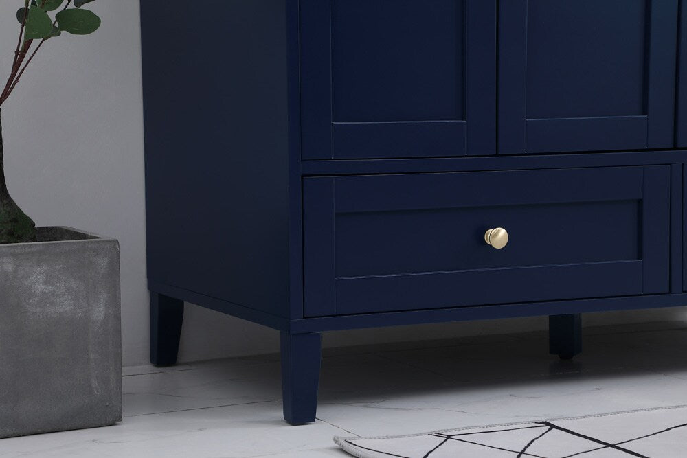 Elegant Furniture & Lighting - Sommerville 48 inch Single Bathroom Vanity in Blue with Backsplash - VF18048BL-BS veiw 12