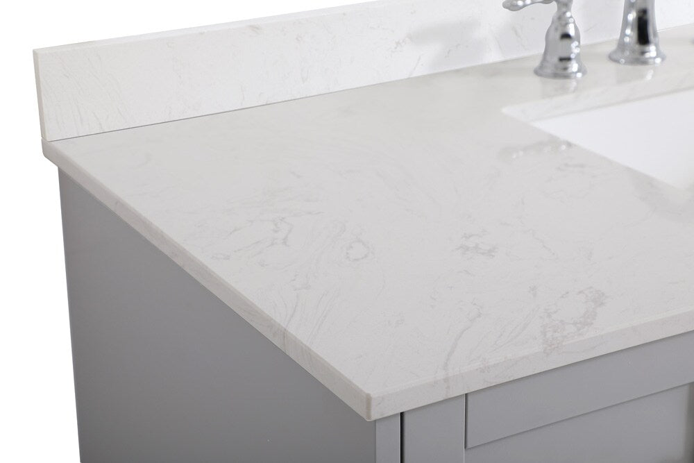 Elegant Furniture & Lighting - Sommerville 48 inch Single Bathroom Vanity in Grey with Backsplash - VF18048GR-BS veiw 5