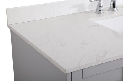 Elegant Furniture & Lighting - Sommerville 48 inch Single Bathroom Vanity in Grey with Backsplash - VF18048GR-BS veiw 5