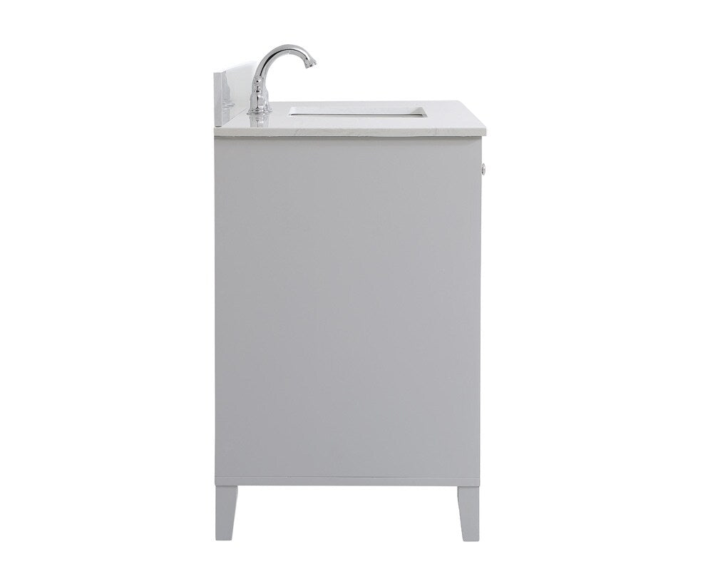 Elegant Furniture & Lighting - Sommerville 48 inch Single Bathroom Vanity in Grey with Backsplash - VF18048GR-BS veiw 7