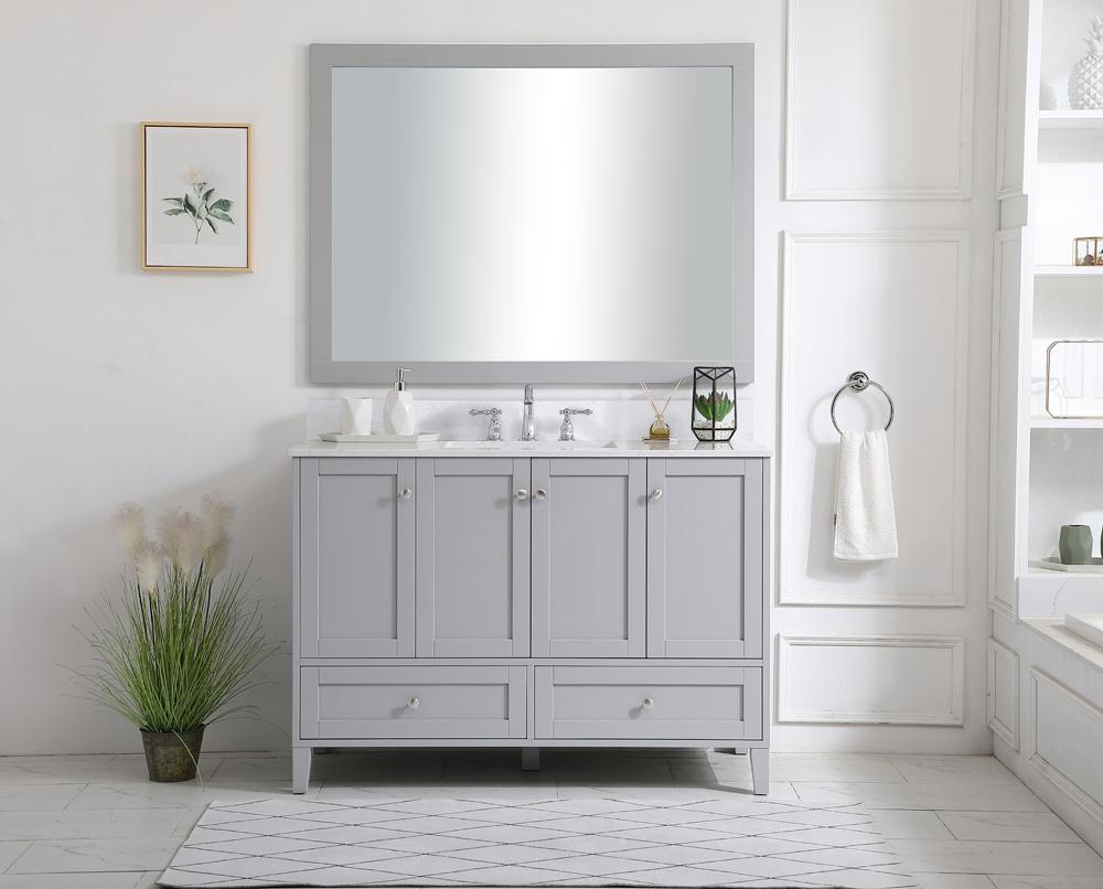 Elegant Furniture & Lighting - Sommerville 48 inch Single Bathroom Vanity in Grey with Backsplash - VF18048GR-BS veiw 13