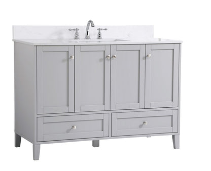 Elegant Furniture & Lighting - Sommerville 48 inch Single Bathroom Vanity in Grey with Backsplash - VF18048GR-BS veiw 14