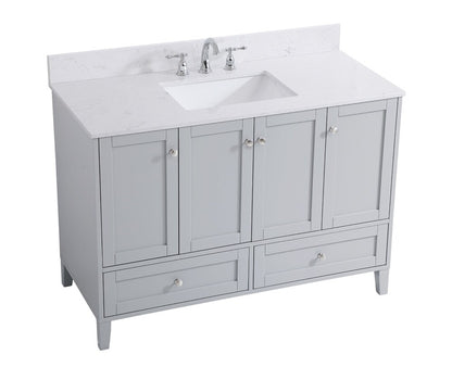 Elegant Furniture & Lighting - Sommerville 48 inch Single Bathroom Vanity in Grey with Backsplash - VF18048GR-BS veiw 15