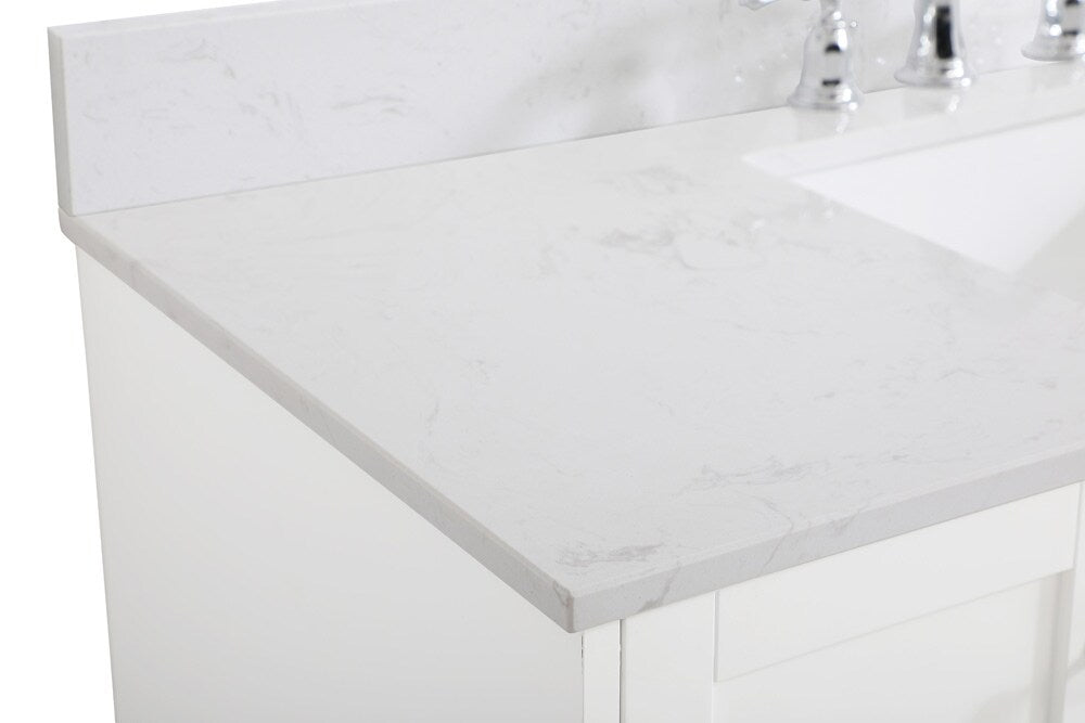 Elegant Furniture & Lighting - Sommerville 48 inch Single Bathroom Vanity in White with Backsplash - VF18048WH-BS veiw 6