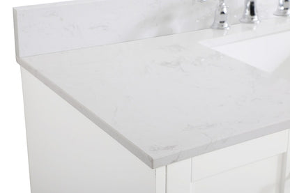 Elegant Furniture & Lighting - Sommerville 48 inch Single Bathroom Vanity in White with Backsplash - VF18048WH-BS veiw 6