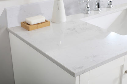 Elegant Furniture & Lighting - Sommerville 48 inch Single Bathroom Vanity in White with Backsplash - VF18048WH-BS veiw 10