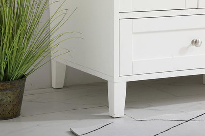 Elegant Furniture & Lighting - Sommerville 48 inch Single Bathroom Vanity in White with Backsplash - VF18048WH-BS veiw 12