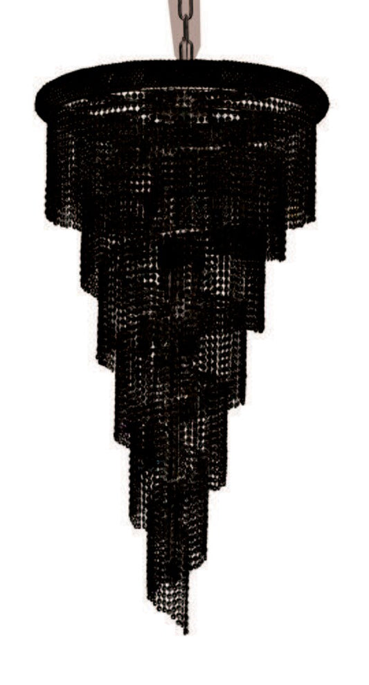 Elegant Furniture & Lighting - Spiral 22 light Chrome Chandelier Clear Royal Cut Crystal - V1801SR30C/RC veiw 1