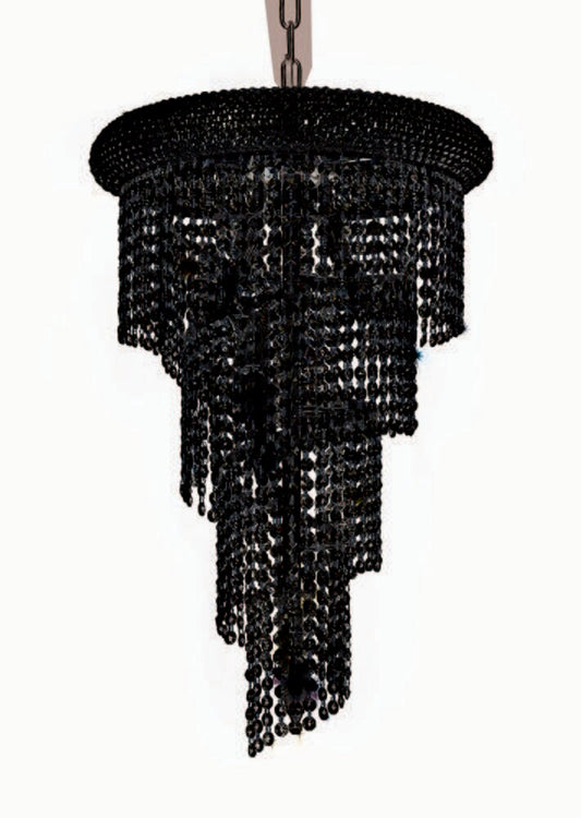 Elegant Furniture & Lighting - Spiral 8 light Chrome Pendant Clear Royal Cut Crystal - V1801SR16C/RC veiw 1