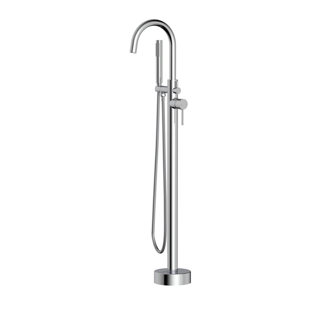 Elegant Furniture & Lighting - Steven Floor Mounted Roman Tub Faucet with Handshower in Chrome - FAT-8001PCH veiw 1