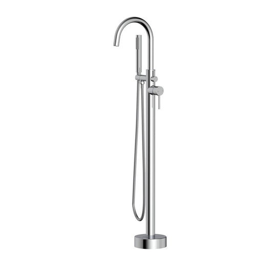 Elegant Furniture & Lighting - Steven Floor Mounted Roman Tub Faucet with Handshower in Chrome - FAT-8001PCH veiw 1